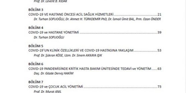 Covid-19 Pandemisi ve Sağlık Yönetimi Kitabı yayınlandı.