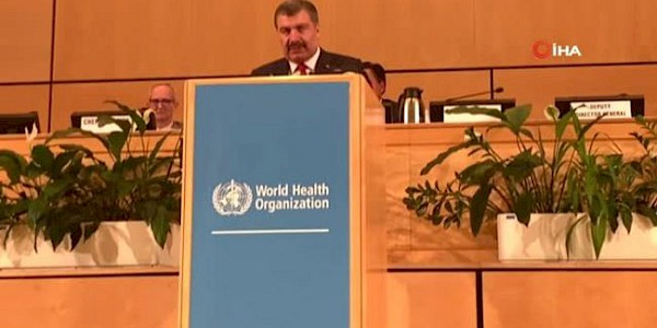Sağlık Bakanı Dr. Fahrettin Koca, 75. Dünya Sağlık Asamblesi’nde konuştu.