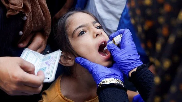 Gazze'de ilk tur çocuk felci kampanyasında yaklaşık 560.000 çocuk aşılandı