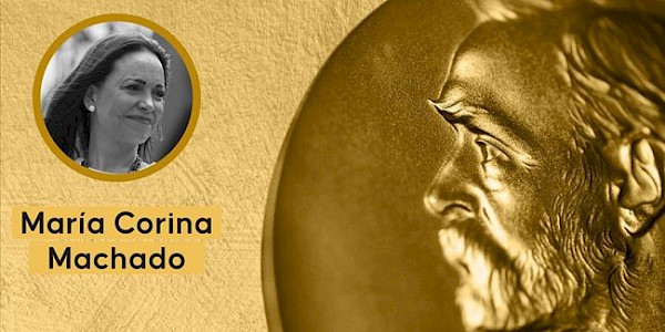 2025 Nobel Barış Ödülü Venezuelalı Maria Corina Machado'ya verildi.