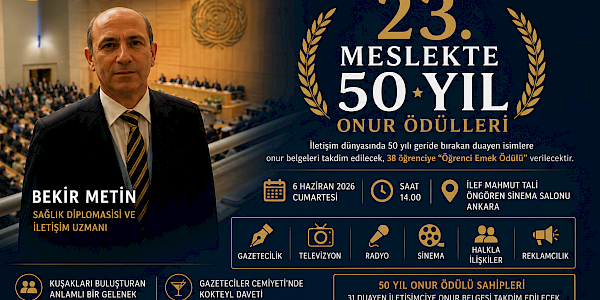 Yarım Asırlık Birikime Onur: Bekir Metin’e “Meslekte 50 Yıl Onur Ödülü”