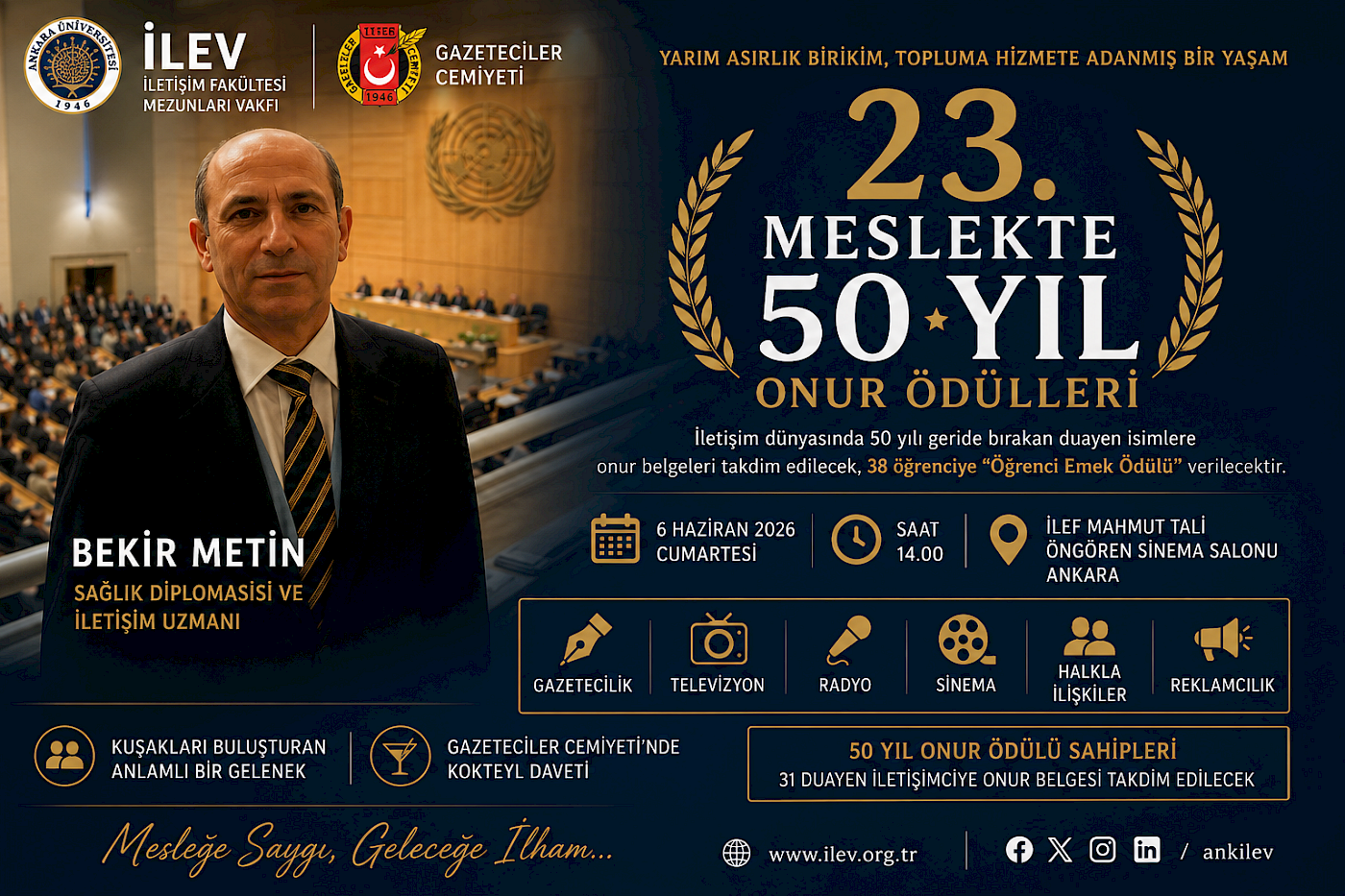 Yarım Asırlık Birikime Onur: Bekir Metin’e “Meslekte 50 Yıl Onur Ödülü”