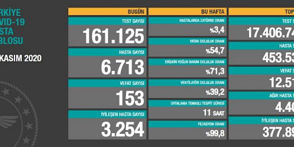 Dünyada ve Türkiye'de Koronavirüs'te son durum (23.11.2020)